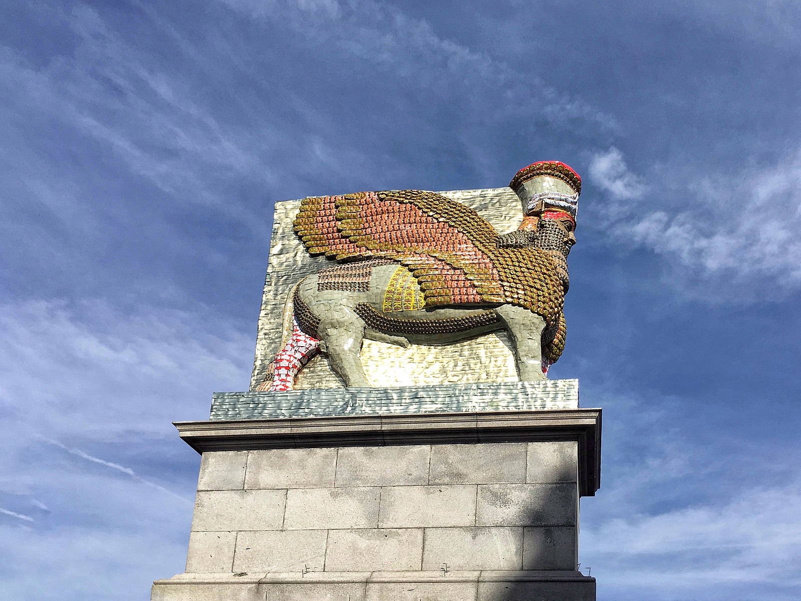 Michael Rakowitz, the invisible enemy should not exist, The Fourth Plinth, Trafalger Square, 2018. 